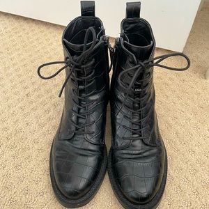 Sam Edelman Black Combat Boot